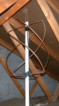 Quadrifilar Helix antenna - loft mounted