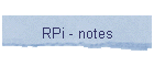 RPi - notes