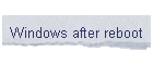 Windows after reboot