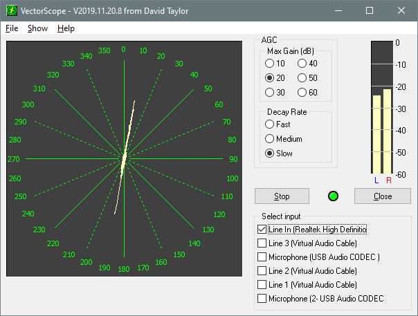 VectorScope screenshot