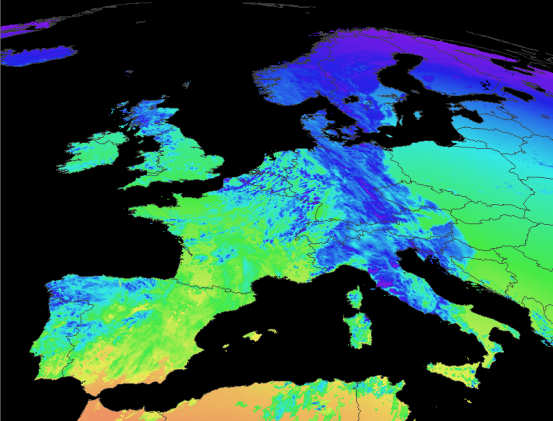 Sample shortwave flux image